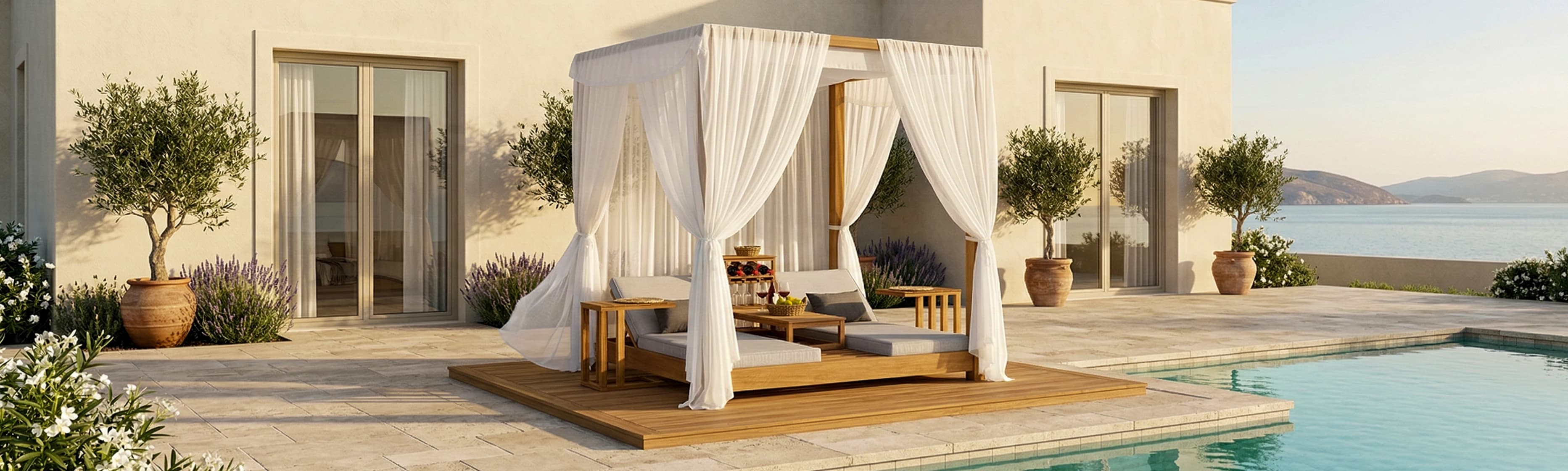 Wooden garden gazebo