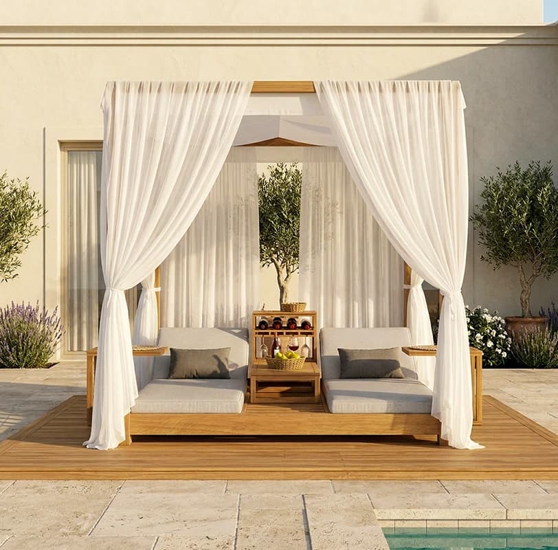 Wooden garden gazebo